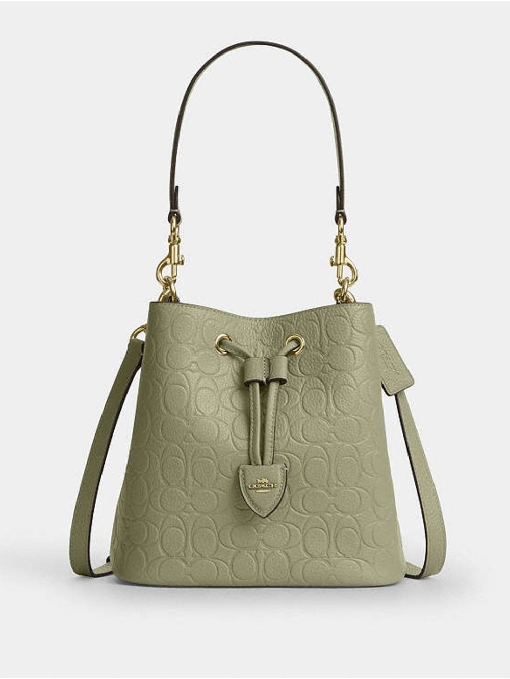 💚COACH~Rowan Bucket Bag In Signature Leather